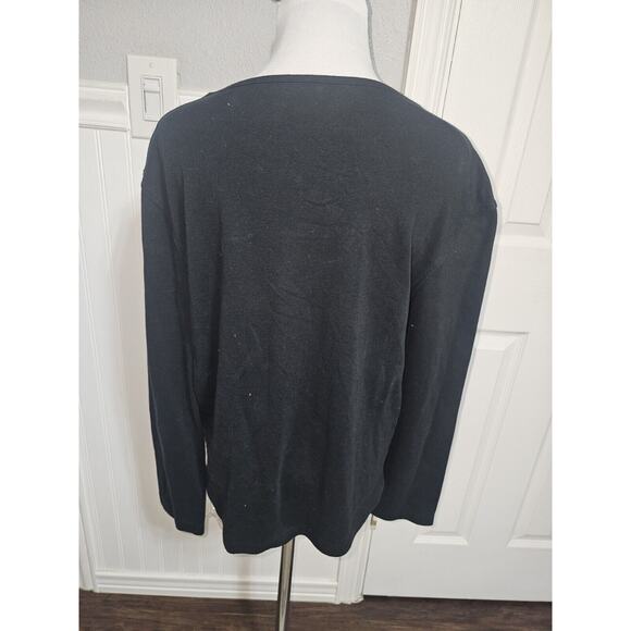 M&C Sportswear Black Long Sleeved Better Not Pout Christmas Shirt XL - Picture 4 of 10